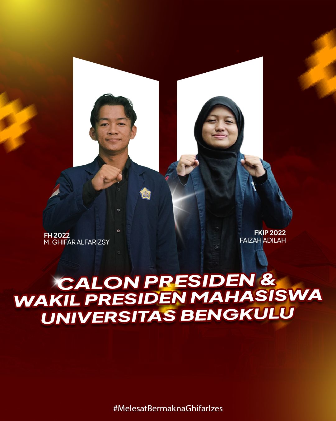 GHIFAR-FAIZAH Resmi Maju Pada Kontestasi Pesta Demokrasi Universitas Bengkulu 2026